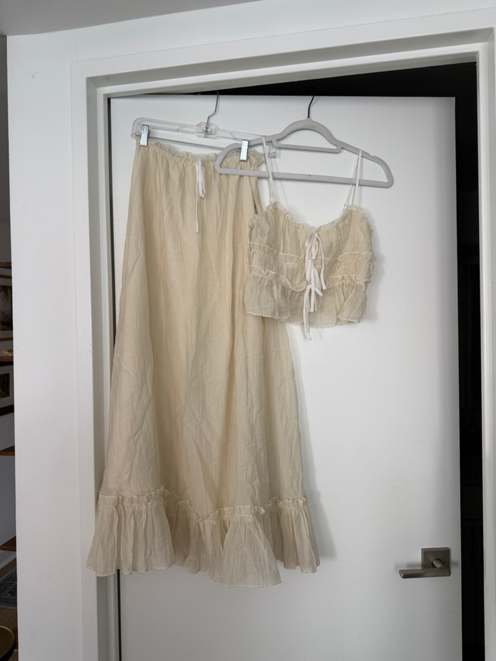 12th Tribe Cream Maxi Skirt